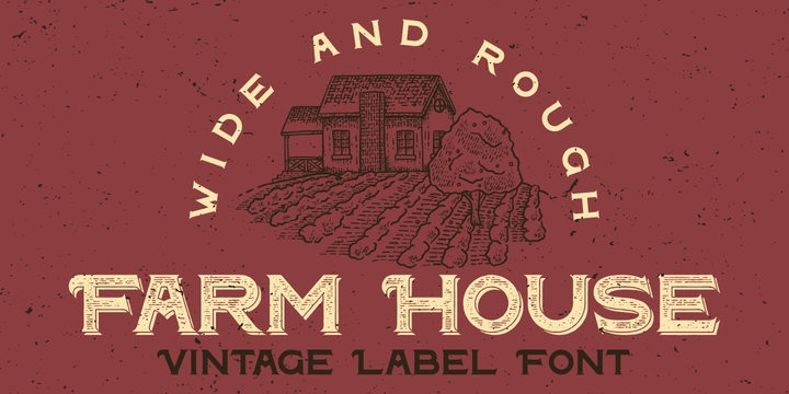 Beispiel einer Farm House-Schriftart